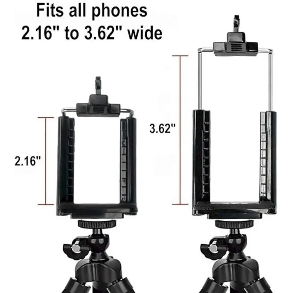 12 Qty - Universal Smartphone Tripod Stand Holder Clip Mount Adapters Support